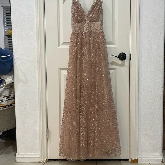 Dresses | Gold Color Party Dress | Poshmark